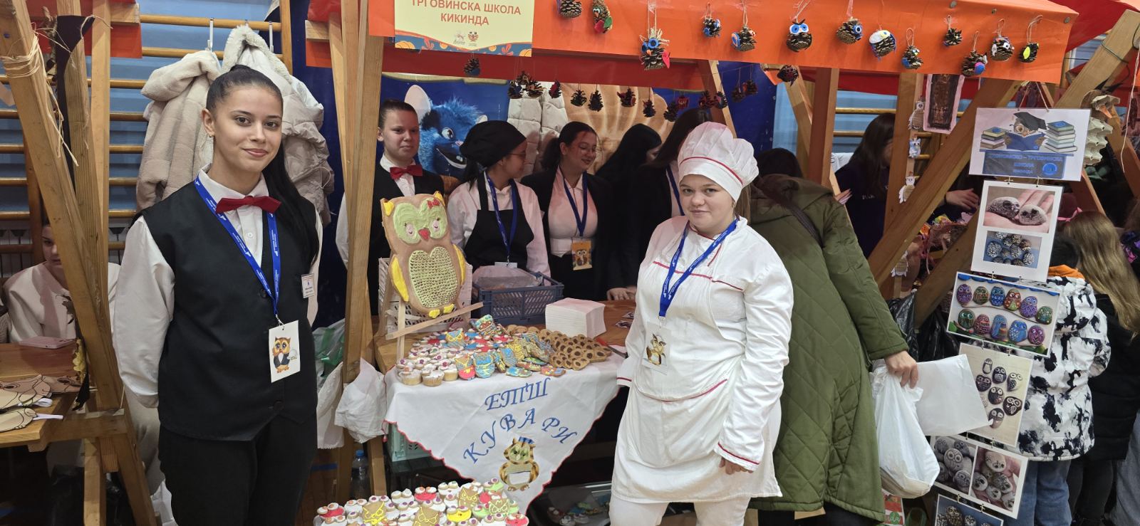 A person standing in front of a table with food items

AI-generated content may be incorrect.