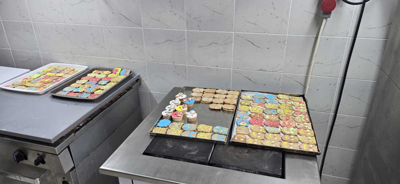A trays of cookies on a counter

AI-generated content may be incorrect.